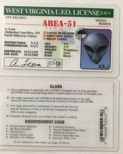 Alien,alien license,ufo,alien,license,west_virginia ,west_virginia ufo,drivers license,alien drivers license,area_51
